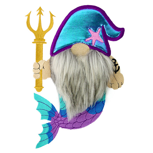 Fluffy Mermaid Gnome (Applique)