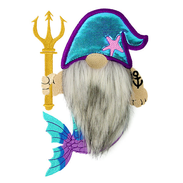 Fluffy Mermaid Gnome (Applique)
