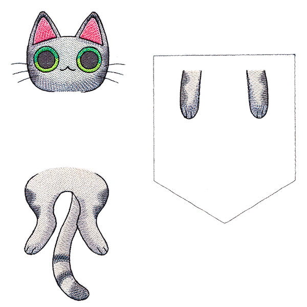 Hanging Out Kitty Pocket