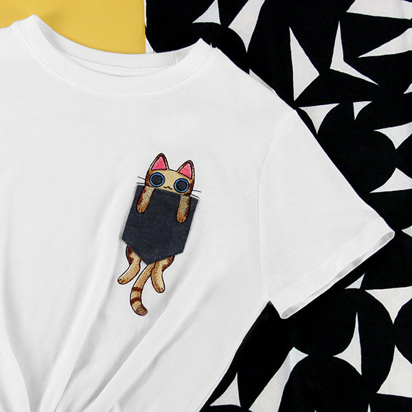 Hanging Out Kitty Pocket