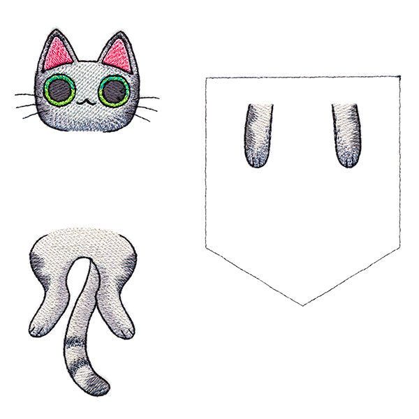 Hanging Out Kitty Pocket