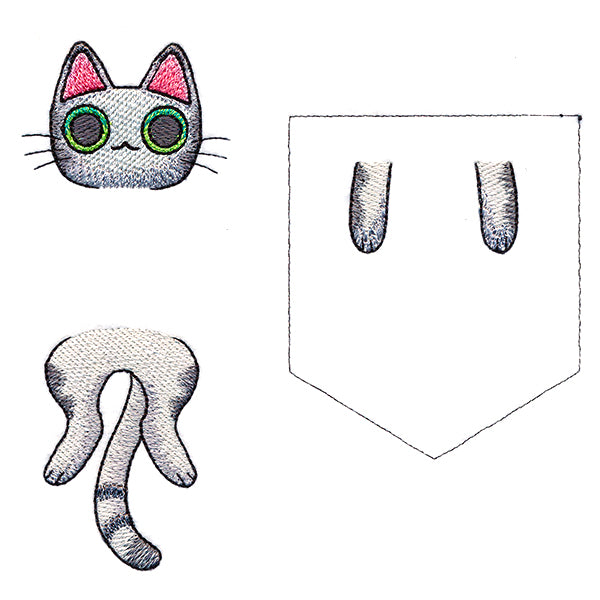 Hanging Out Kitty Pocket