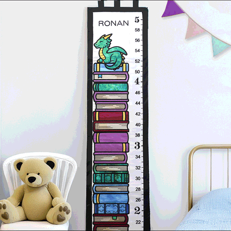 machine embroidered growth chart