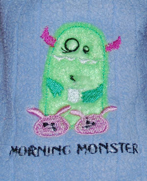 Completed Morning Monster (Applique) design