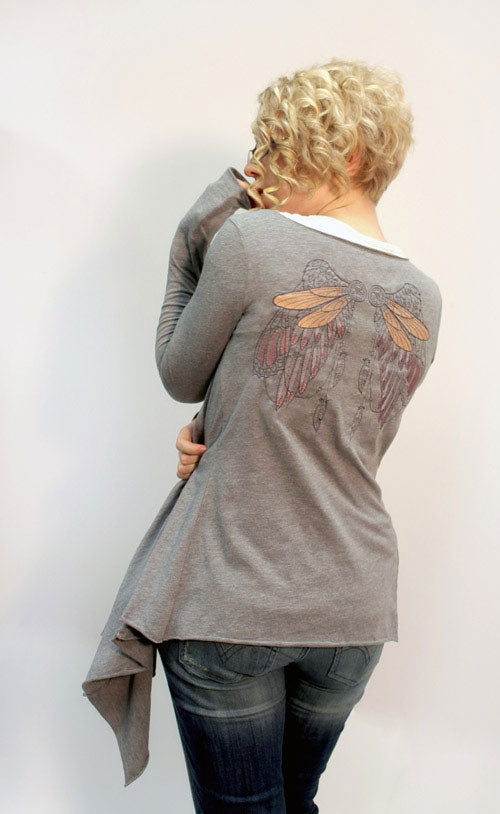 Upcycled Drape Cardigan