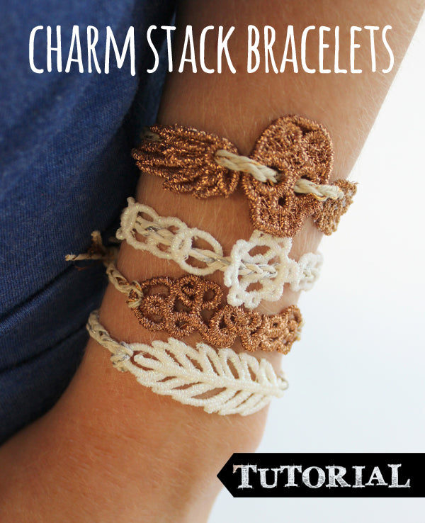 Charm Stack Bracelets tutorial