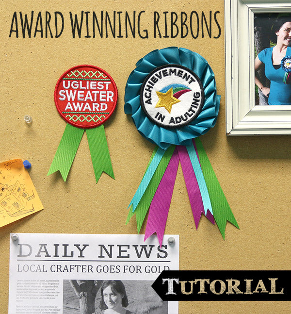 Award Winning RIbbons Tutorial - Ugliest Sweater Award, Achievement in Adulting - Daily News: Local Crafter Goes for Gold