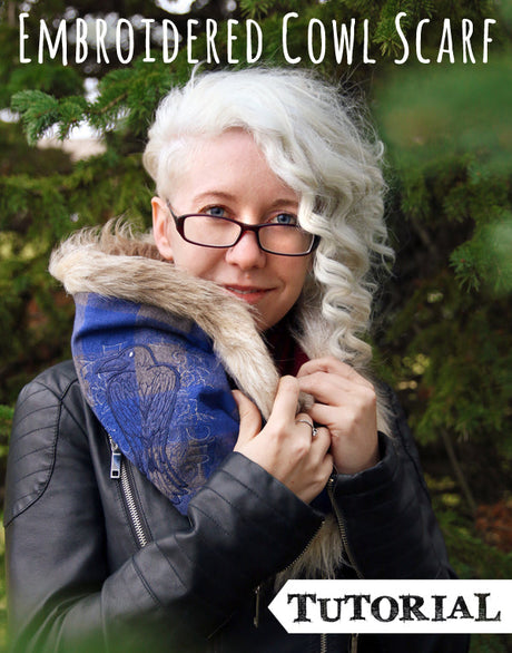 Embroidered Cowl Scarf Tutorial