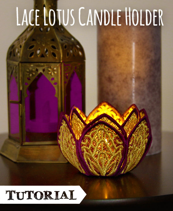 Lace Lotus Candle Holder