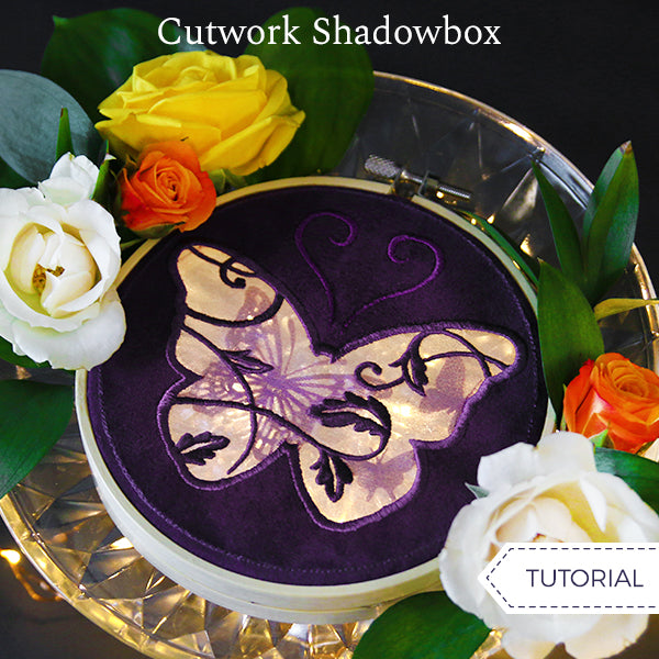 Hooped Cutwork Shadowbox