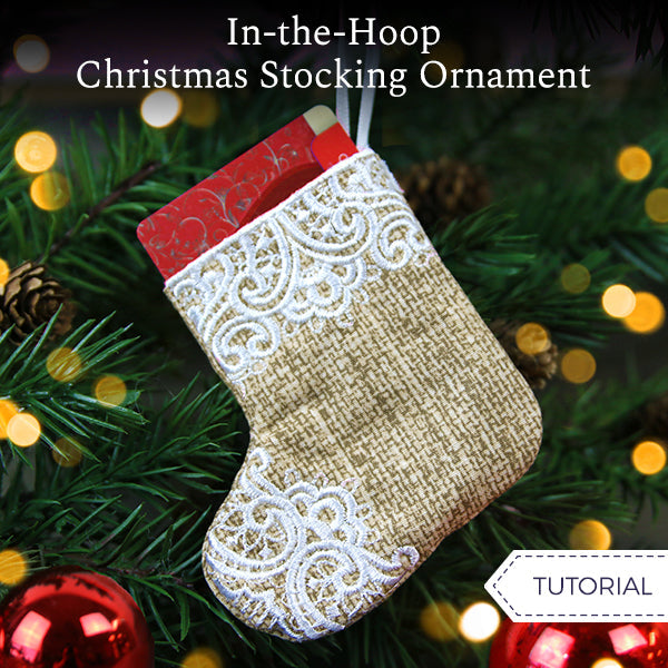 Christmas Stocking Ornament (In-the-Hoop)