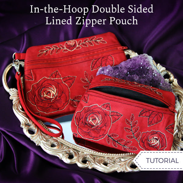 Double-Sided Lined Zipper Pouch (In-the-Hoop)