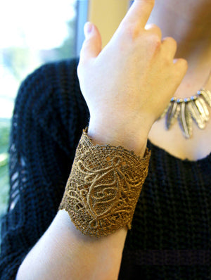 Metallic Dipped Lace