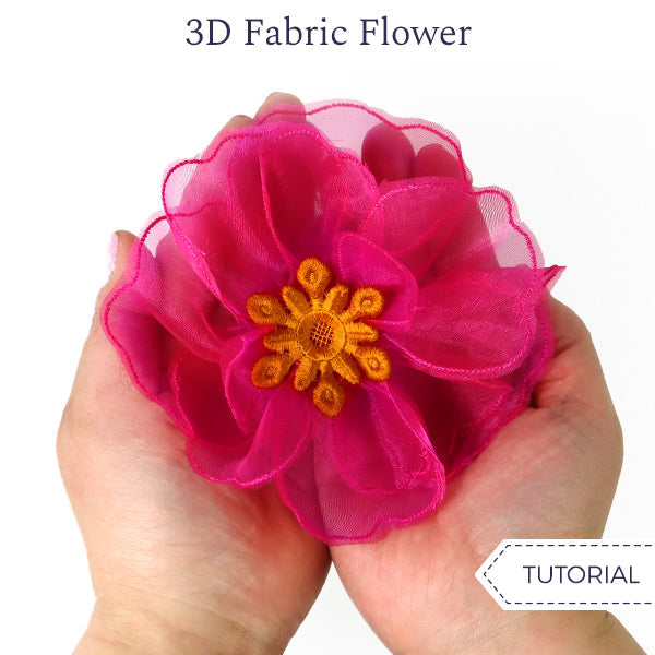 3d Monogram 3D Fabric Flower – Urban Threads