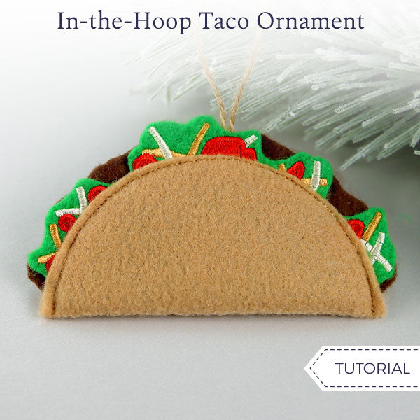 Completed Let's Taco About Christmas Ornament design