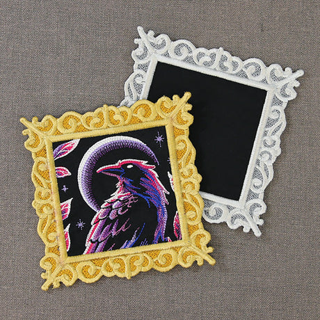 machine embroidery blank designs in a frame motif