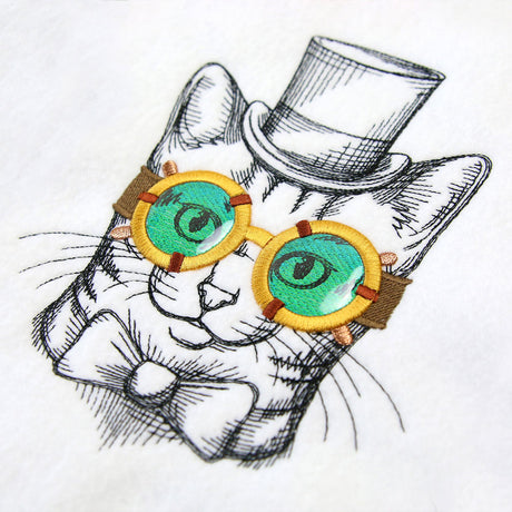 Steampunk Feline (Vinyl Applique)