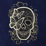 Flowers and Butterflies Skull (Batting Applique)