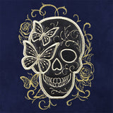 Flowers and Butterflies Skull (Batting Applique)
