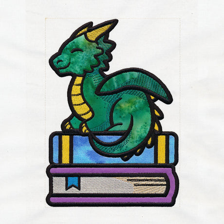 Book Stack Buddies (Applique) - Dragon