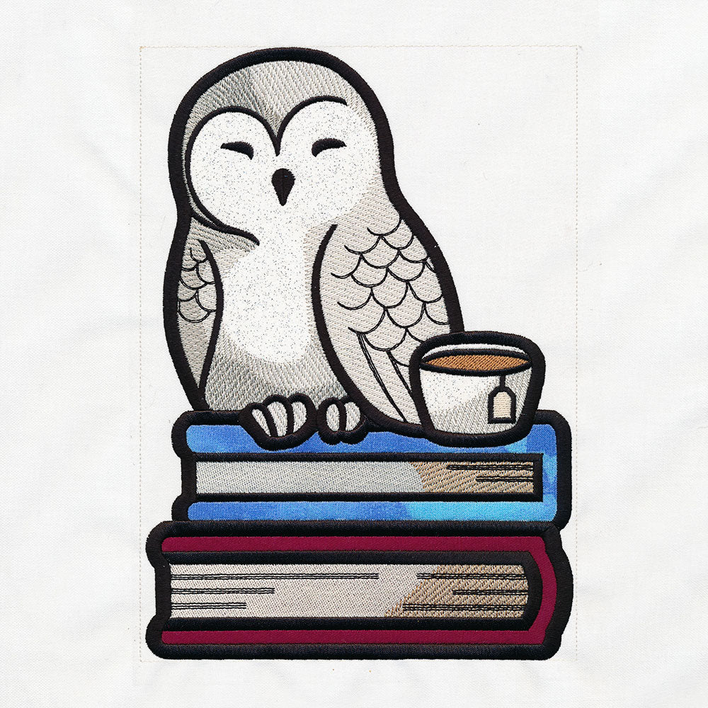 Book Stack Buddies (Applique) - Owl