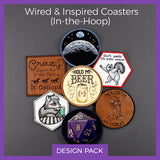 A Wired & Inspired Coasters (In-the-Hoop) Design Pack