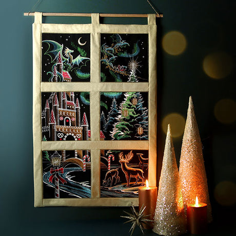 A Dragons & Gingerbread Christmas Scene Design Pack