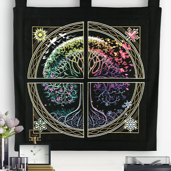 A Four Seasons Kaleidoscope Tree Design Pack – Urban Threads