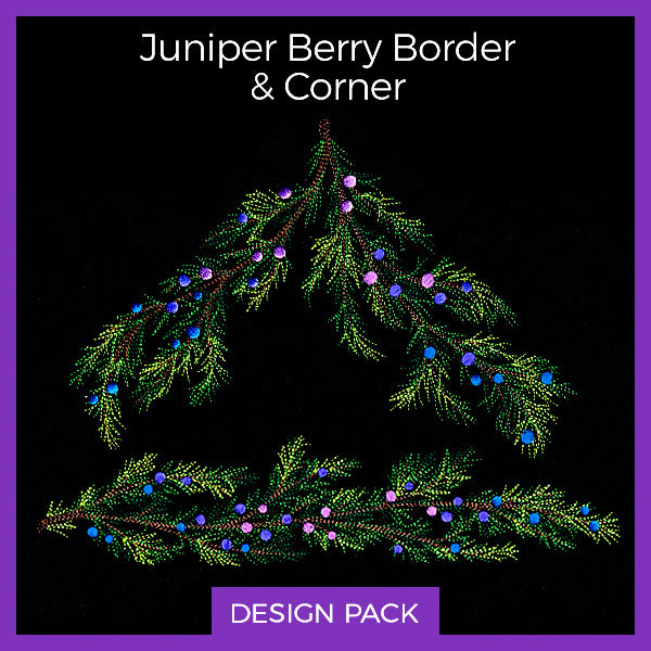 A Juniper Berry Border & Corner Design Pack – Urban Threads