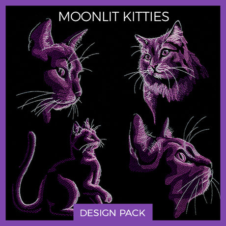A Moonlit Kitties Design Pack