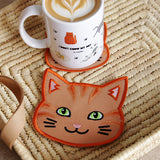 A Cat Face Coasters (In-the-Hoop) Design Pack
