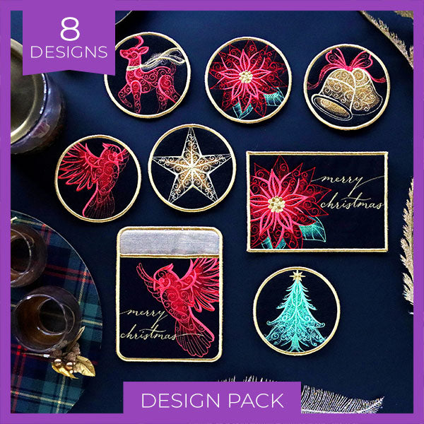 A Festive Flair Christmas Kitchen Set (In-the-Hoop) Design