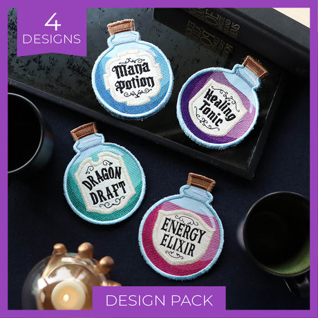 Potion Coaster Design Pack (In-the-Hoop)