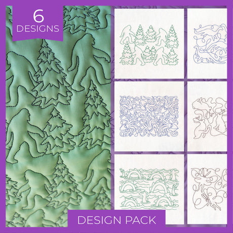Cryptid Creatures (Edge-to-Edge Quilting) Design Pack