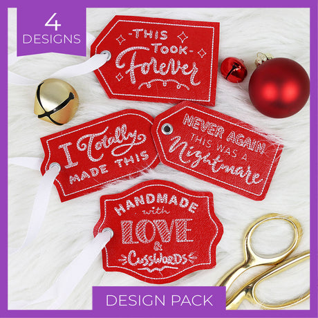 Crafted with Attitude Gift Tags (In-the-Hoop) Design Pack