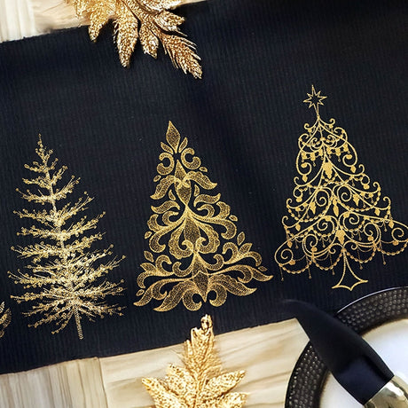 Gilded Glow Christmas Trees Design Pack
