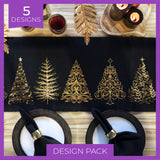 Gilded Glow Christmas Trees Design Pack