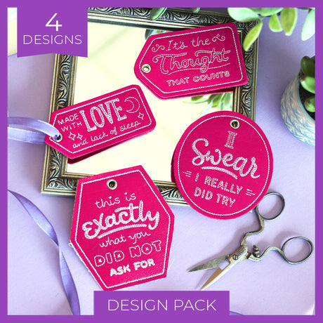 Crafted with Honesty Gift Tags (In-the-Hoop) Design Pack