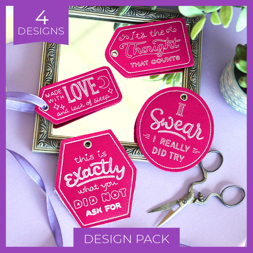 Crafted with Honesty Gift Tags (In-the-Hoop) Design Pack