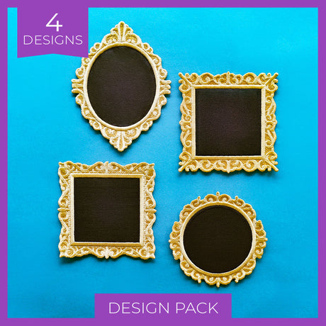 Blank Lace Edge Frame Coasters (In-the-Hoop) Design Pack