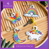 Rainbow Keychains (In-the-Hoop) Design Pack