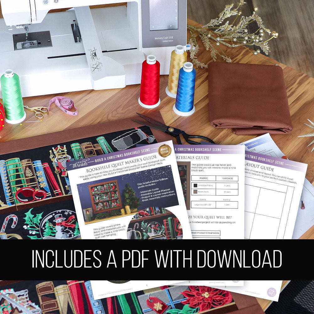 Build a Christmas Bookshelf Scene Design Pack
