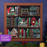 Build a Christmas Bookshelf Scene Design Pack