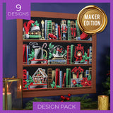 Build a Christmas Bookshelf Scene Design Pack