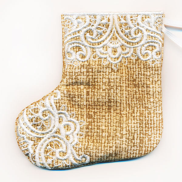 Christmas Stocking Ornament (In-the-Hoop)