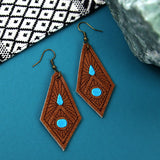 Diamond in the Rough Leather Earrings (In-the-Hoop)