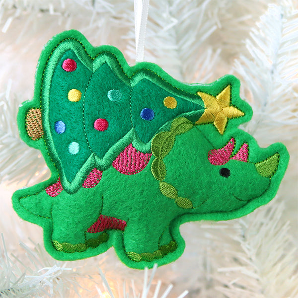 Merry Christmas Tree-ceratops (In-the-Hoop)