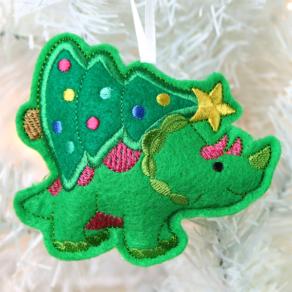 Merry Christmas Tree-ceratops (In-the-Hoop)