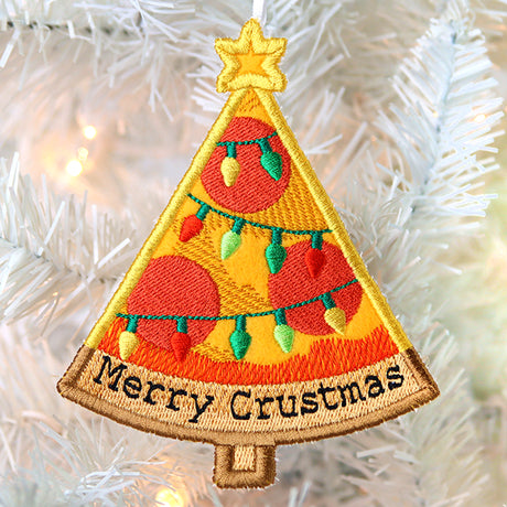 Merry Crustmas Pizza Tree (Ornament)