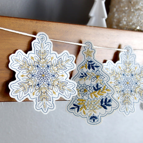 Glistening Ornament - Snowflake (In-the-Hoop)